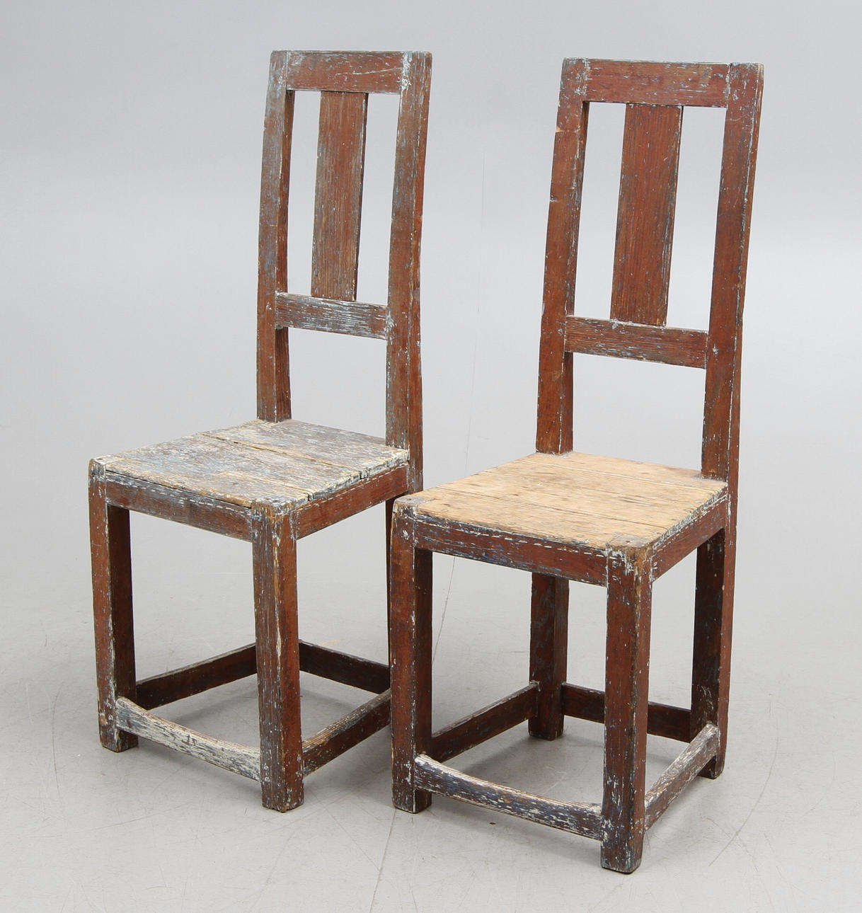 STOLAR, ett par, allmoge, 1800-tal.