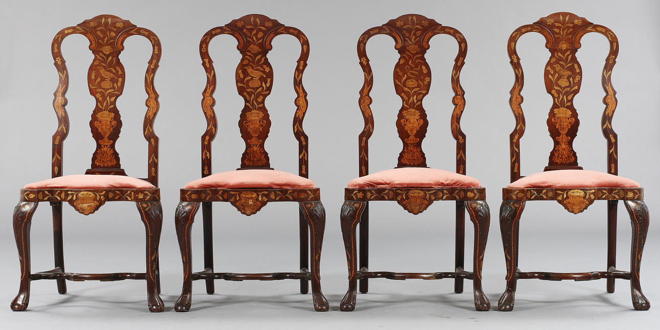 STOLAR, 4 stycken. Holland, 1800-tal.