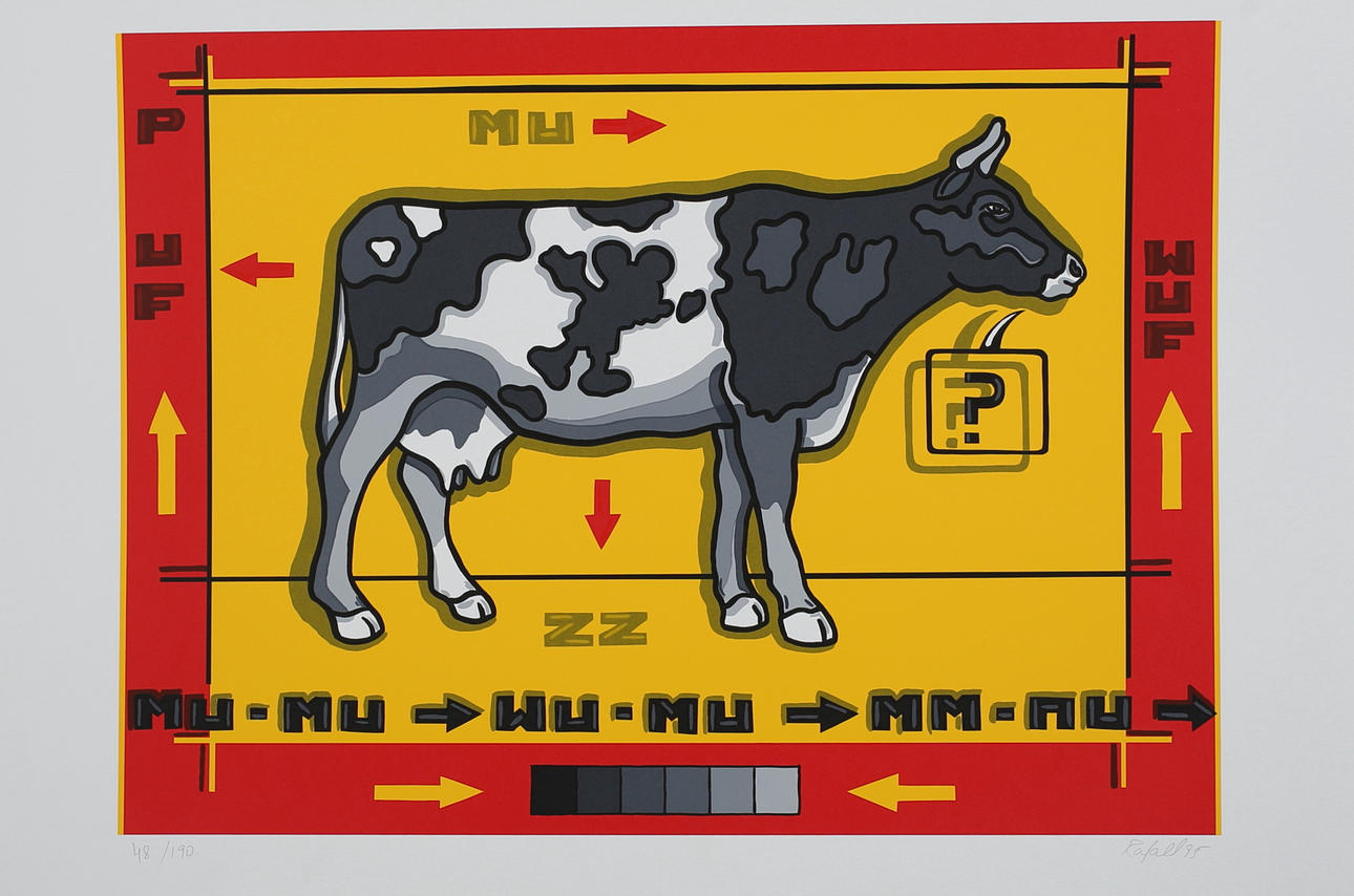 RAFAEL CARLOS GONZALEZ. Mu ZZ. Färgserigrafi. Signerad Rafael och daterad -95. 48/190.