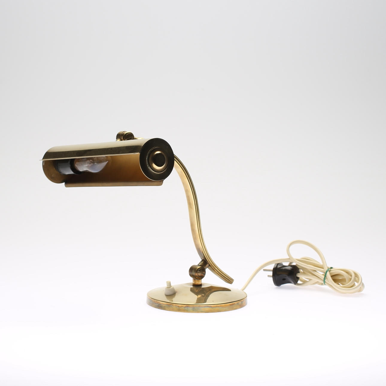 PIANO LAMP, brass, 20th century.