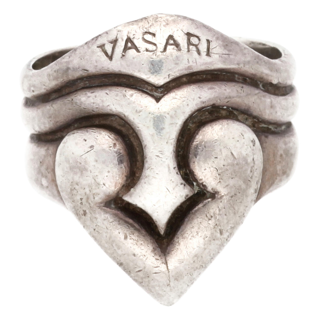 VASARI. Sortija en plata.