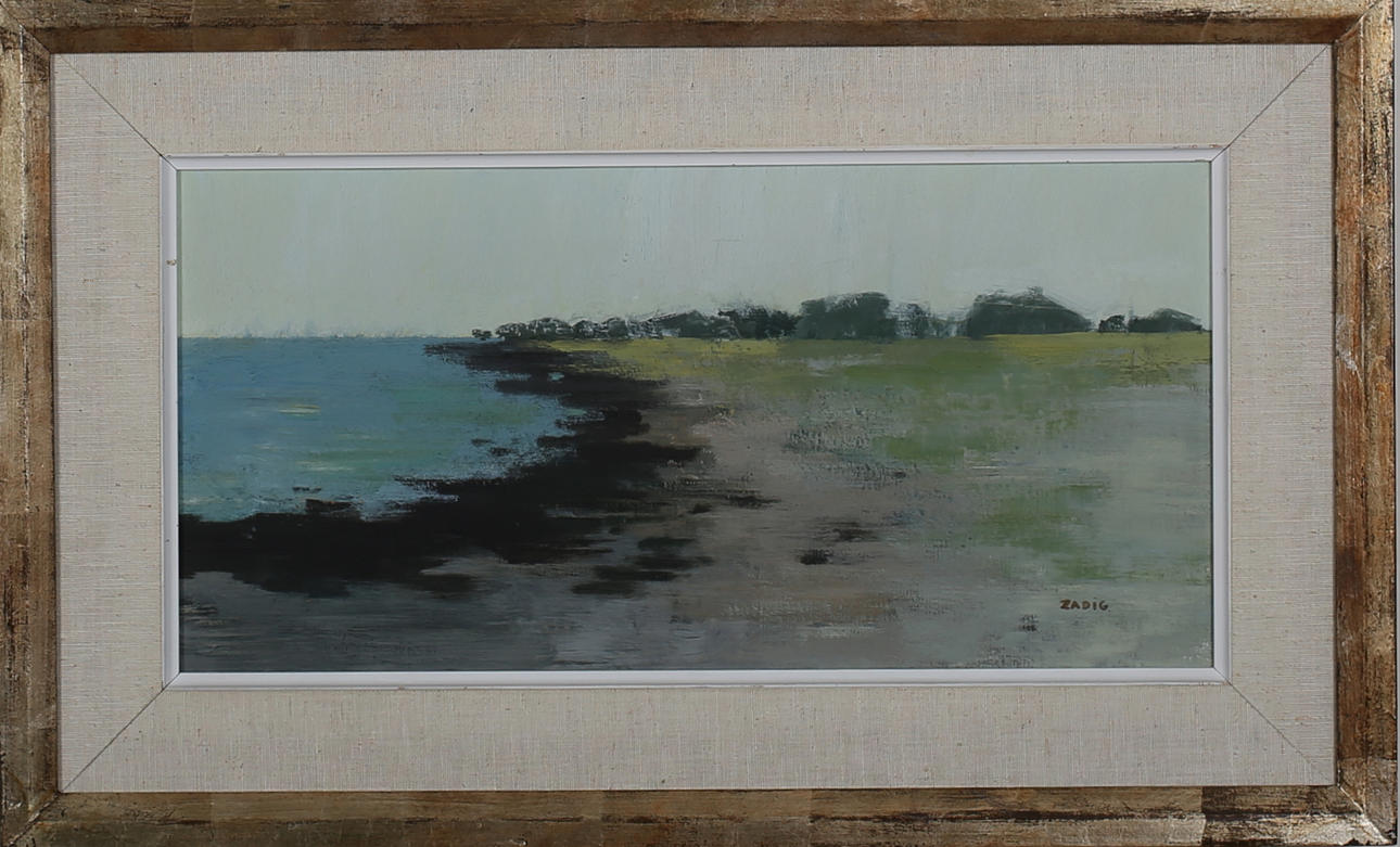 JACQUES ZADIG. Motiv från Bornholm. Olja på duk. Signerad Zadig.