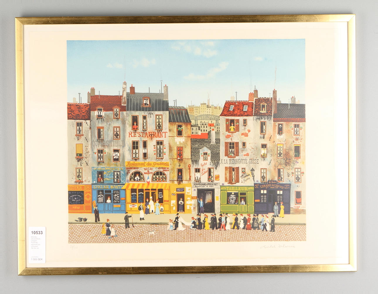 MICHEL DELACROIX. Litografi, Frankrike, signerad och numrerad 78/150.