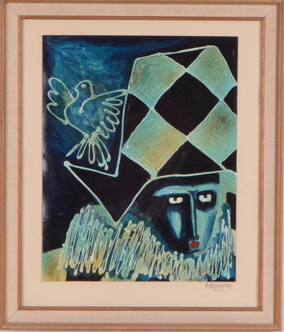 OIDENTIFIERAD KONSTNÄR. Blandteknik.