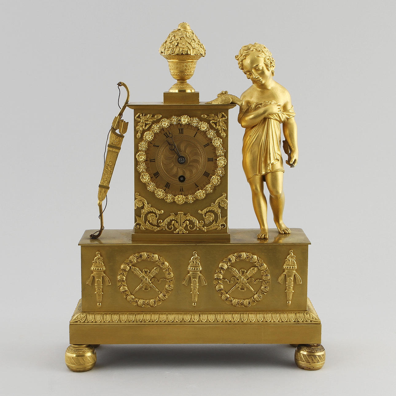 BORDSPENDYL, senempire, troligen Frankrike, 1800-tal.