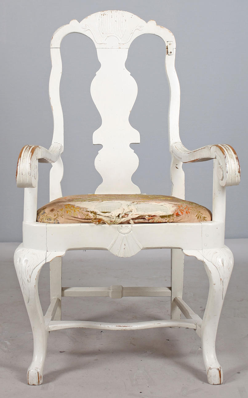 KARMSTOL, bondrokoko, delvis 1800-tal.