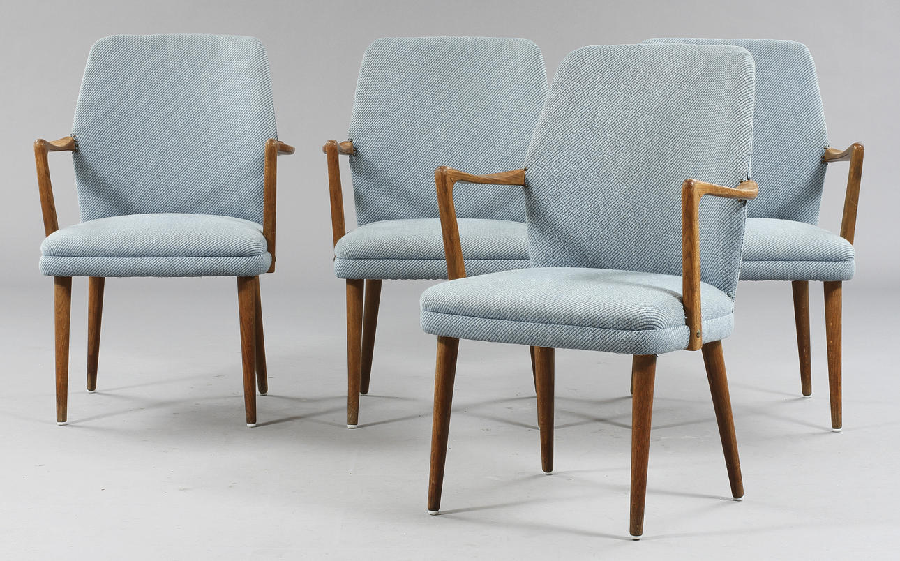 KARMSTOLAR, 4 st, P. Langlo, Norge, 1950/1960-tal.