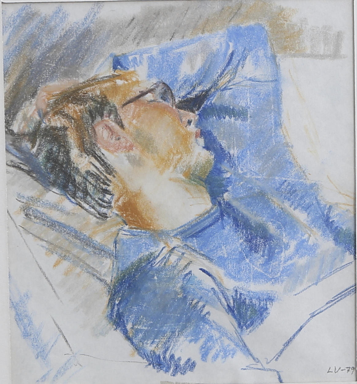 LARS VALINGER. Teckning, monogramsignerad LV och daterad -79.