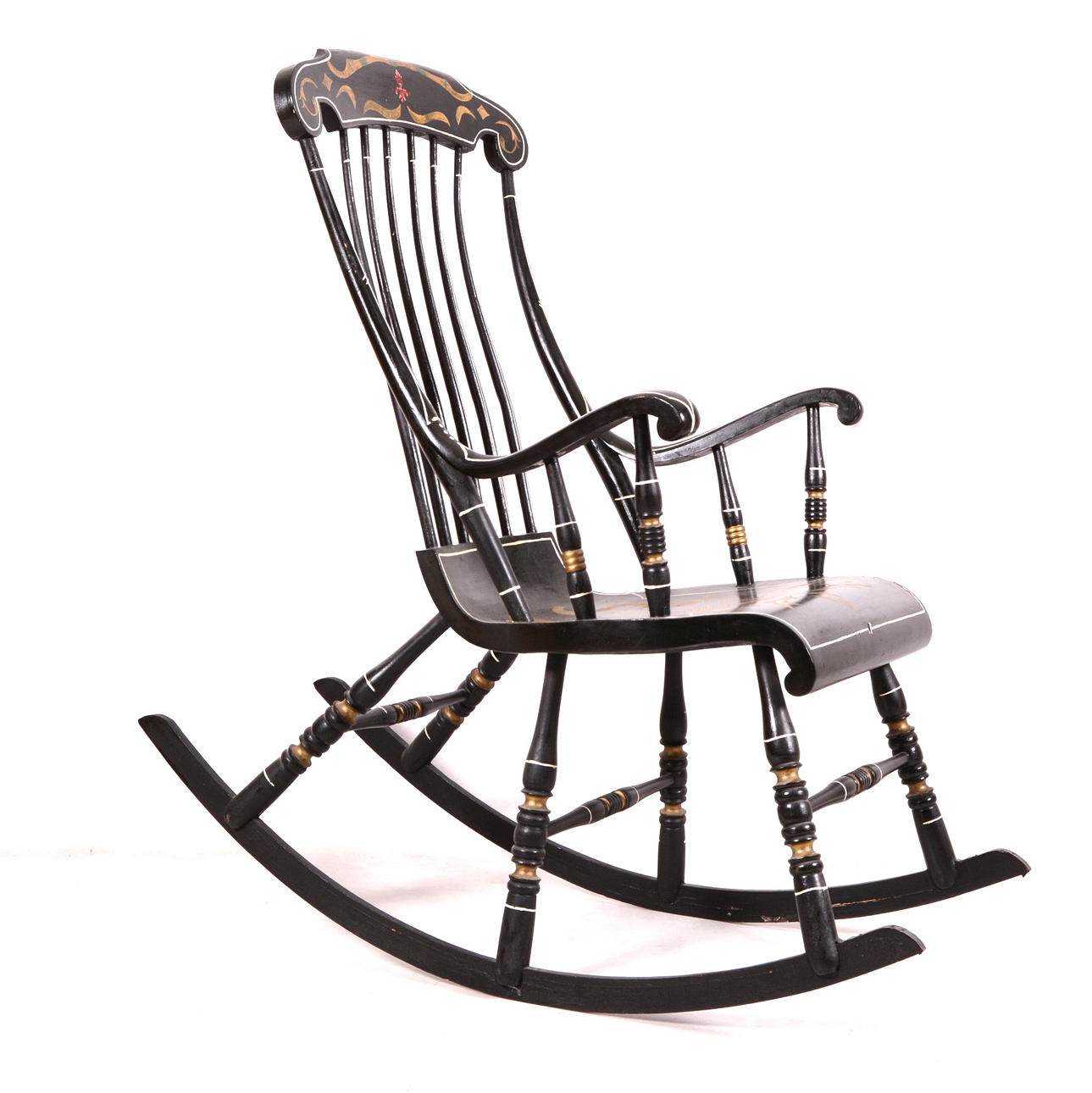 ROCKING CHAIR, painted 1900s.