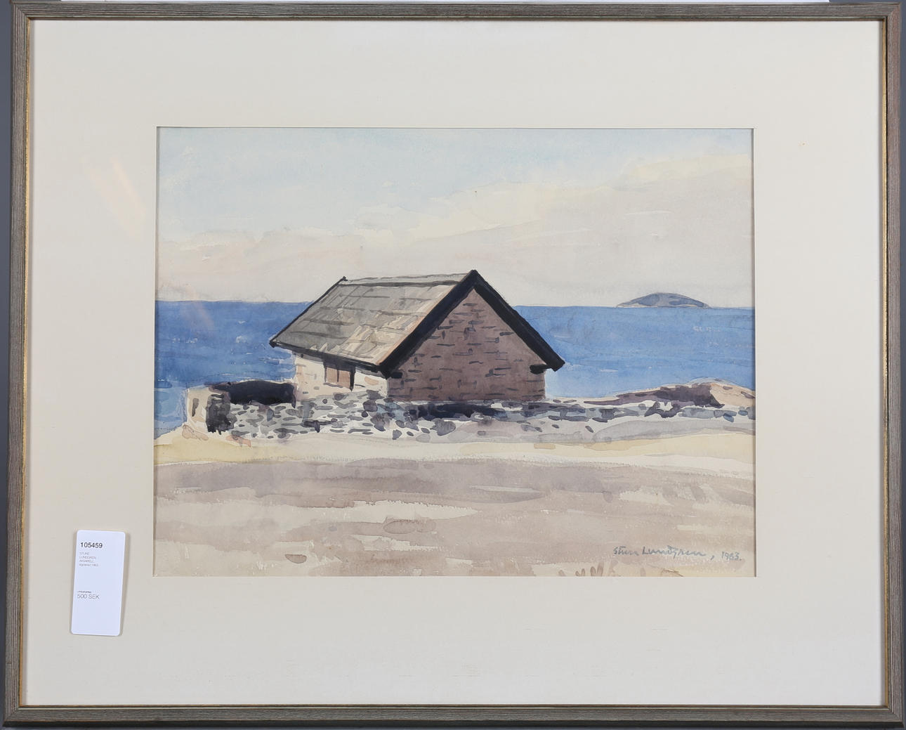 STURE LUNDGREN. Akvarell, signerad 1983.