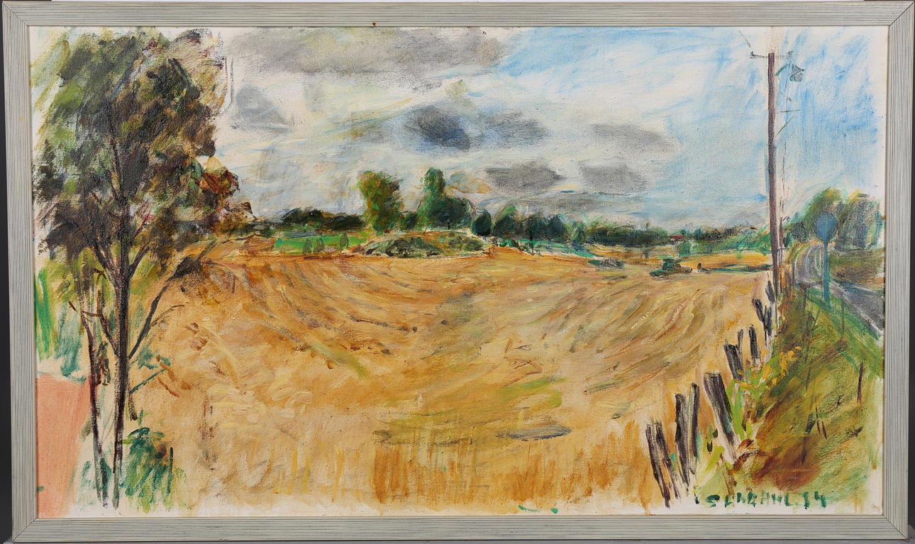 STEN LINDAHL. Landskap. Olja på duk, signerad och daterad 74.
