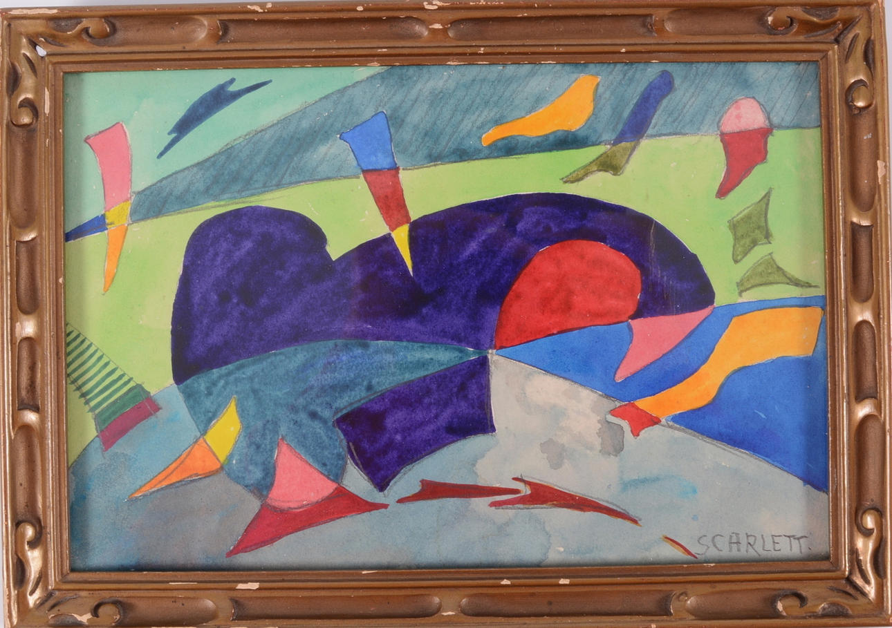 ROLPH SCARLETT. Akvarell.