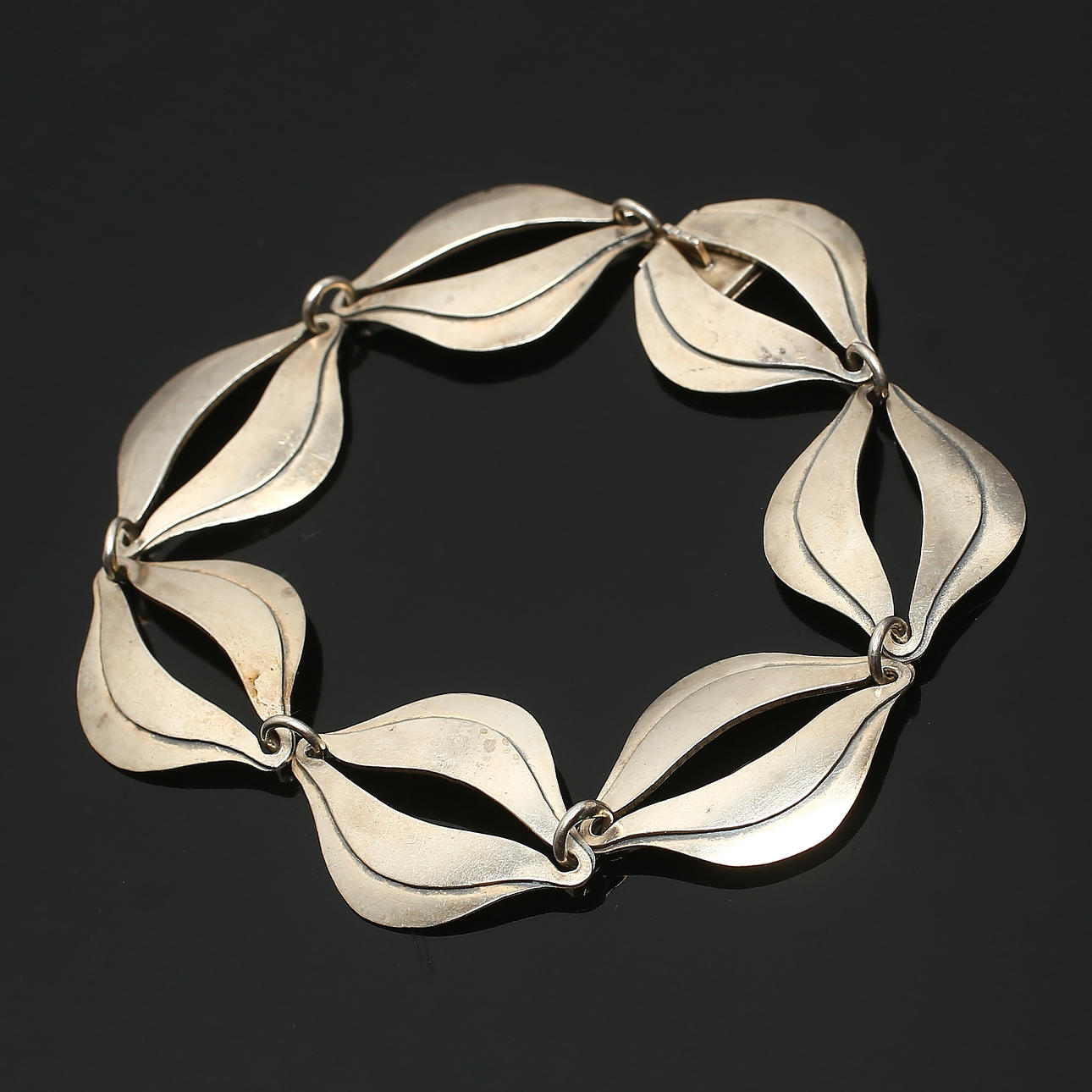 BRACELET, sterling silver, Erik Svane, Helsingborg 1960.