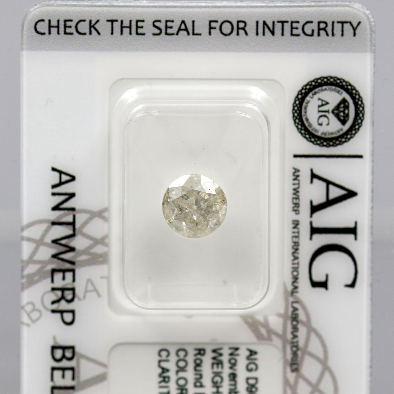 DIAMOND, 1.59 ct, AIG certification.