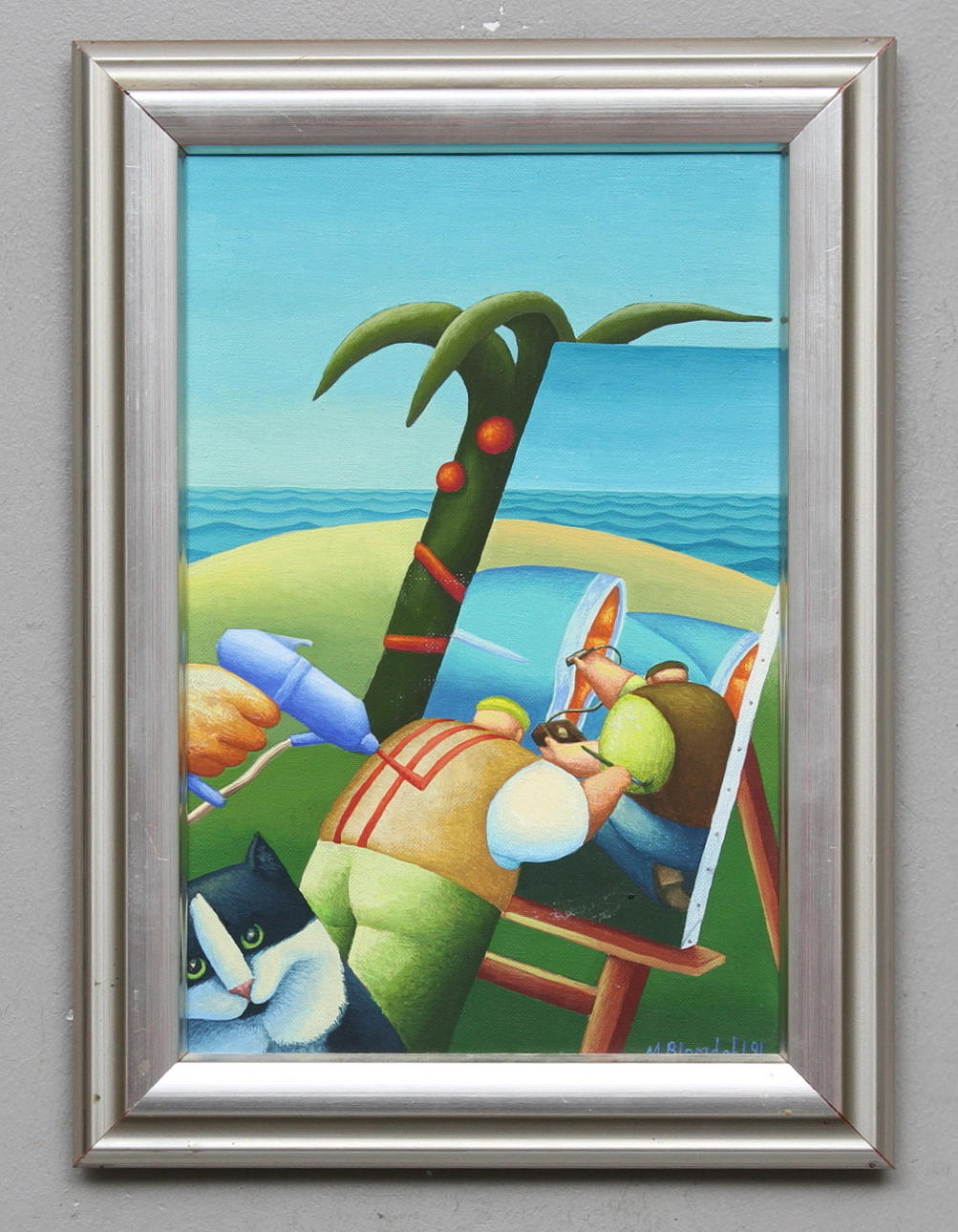 MAGNUS BLOMDAHL. Olja på duk. Signerad och daterad -91.