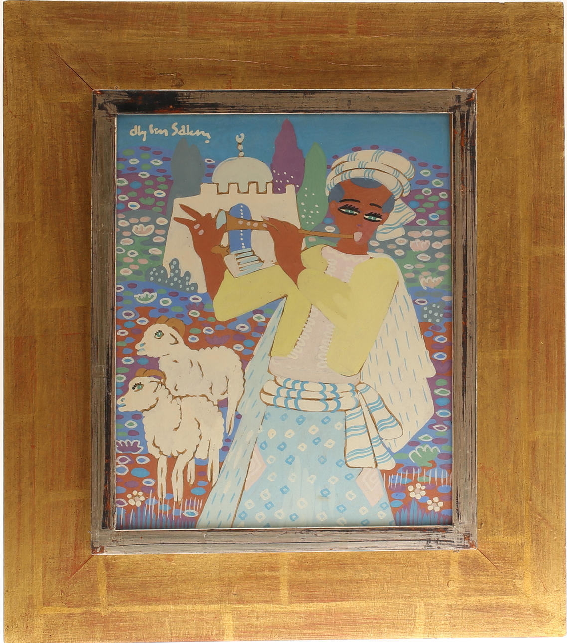 ALY BEN SALEM. Gouache, signed.