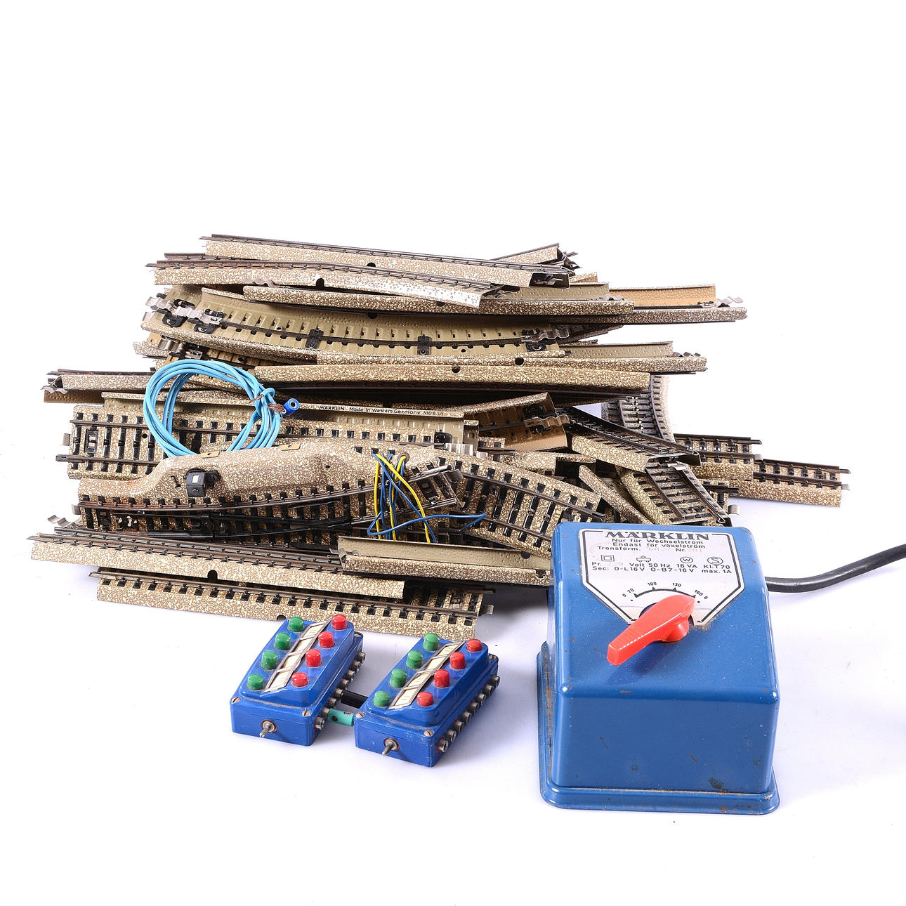 MÄRKLIN, räls samt transformator, 1900-tal.