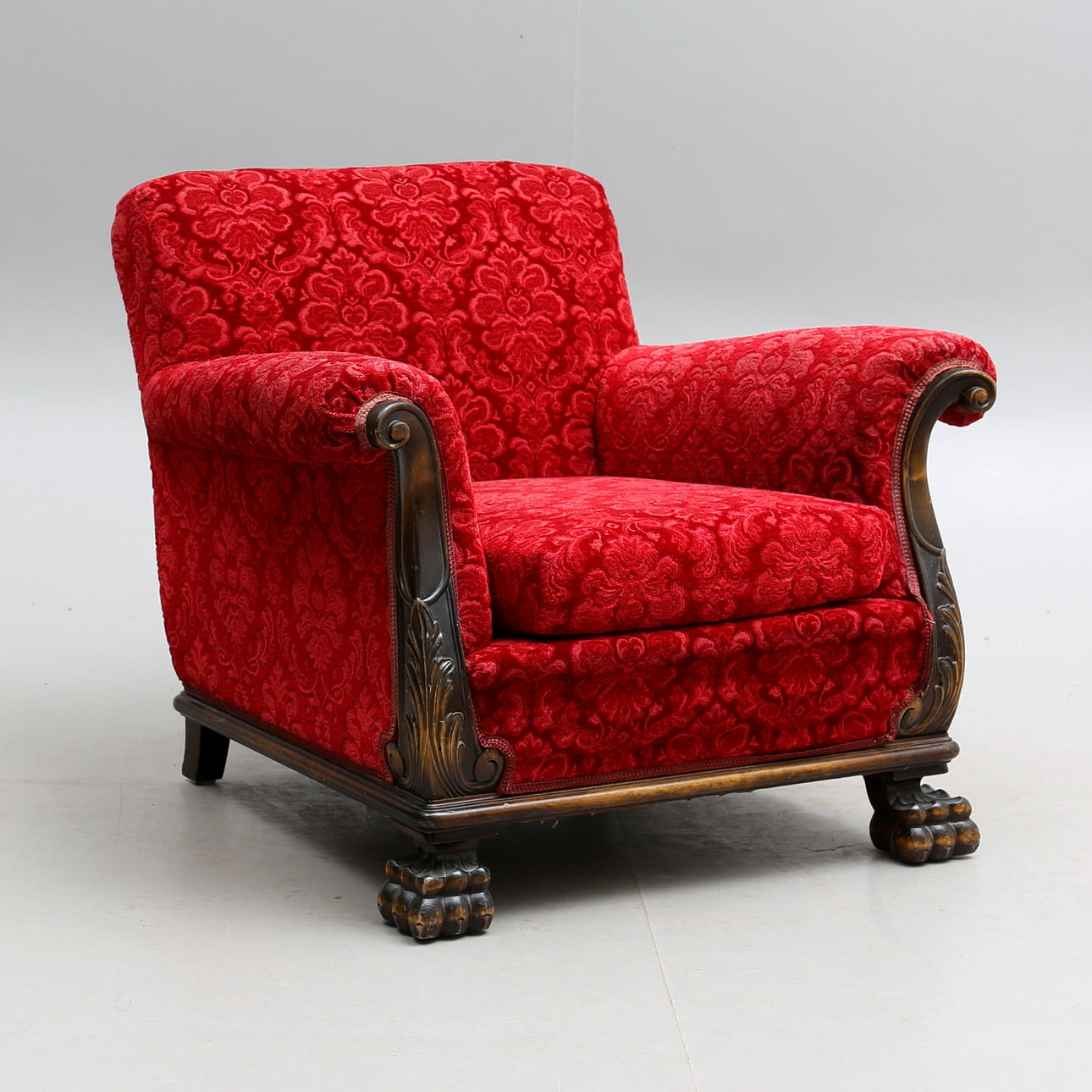 FÅTÖLJ, chippendale, 1900-talets första hälft.