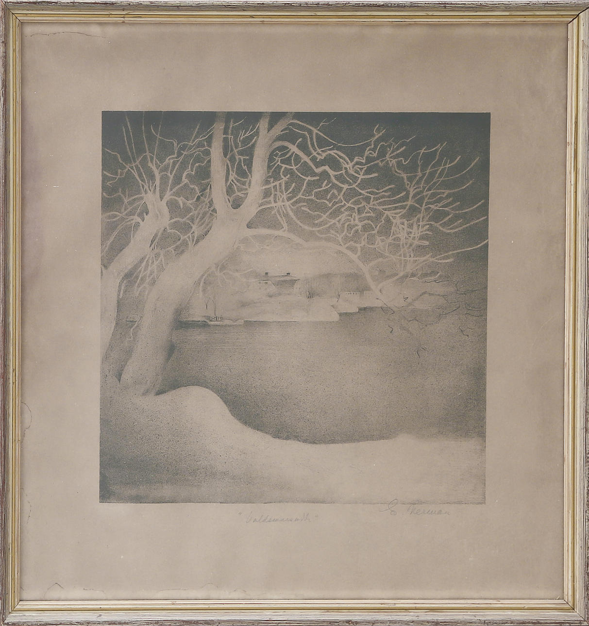 EINAR NERMAN. LITO, "Valdemars udde" blyertssignerad.