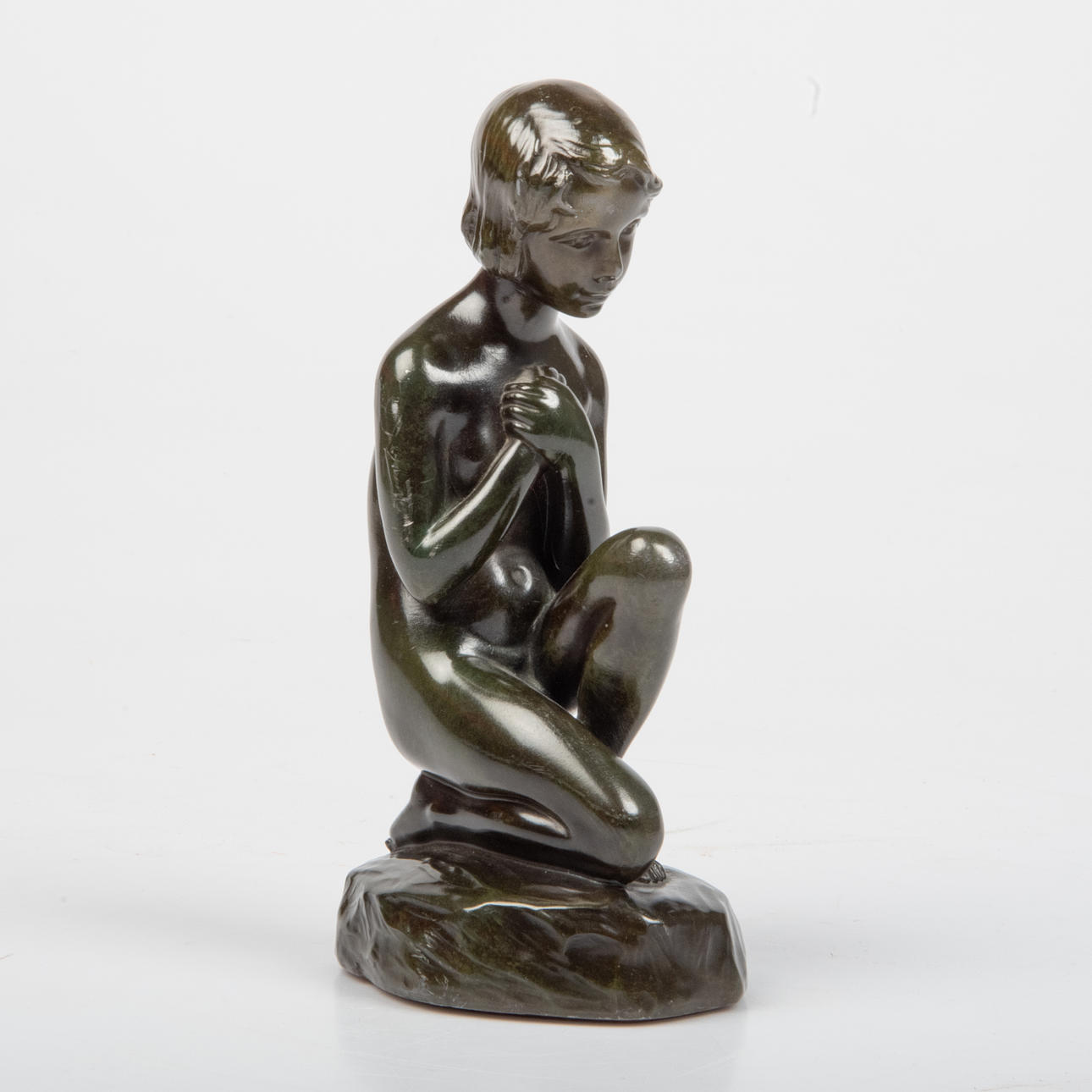 ELNA BORCH. Figuren, bronze, Just, Danmark.