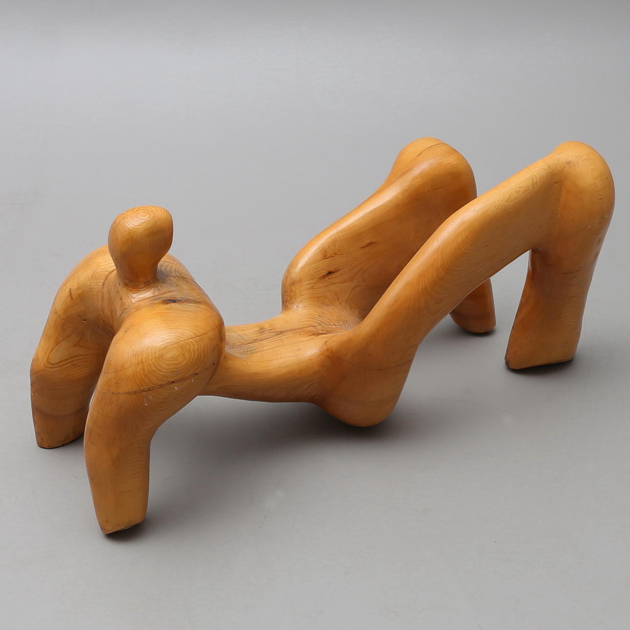 TIMO SOLIN. WOOD SCULPTURE signed.