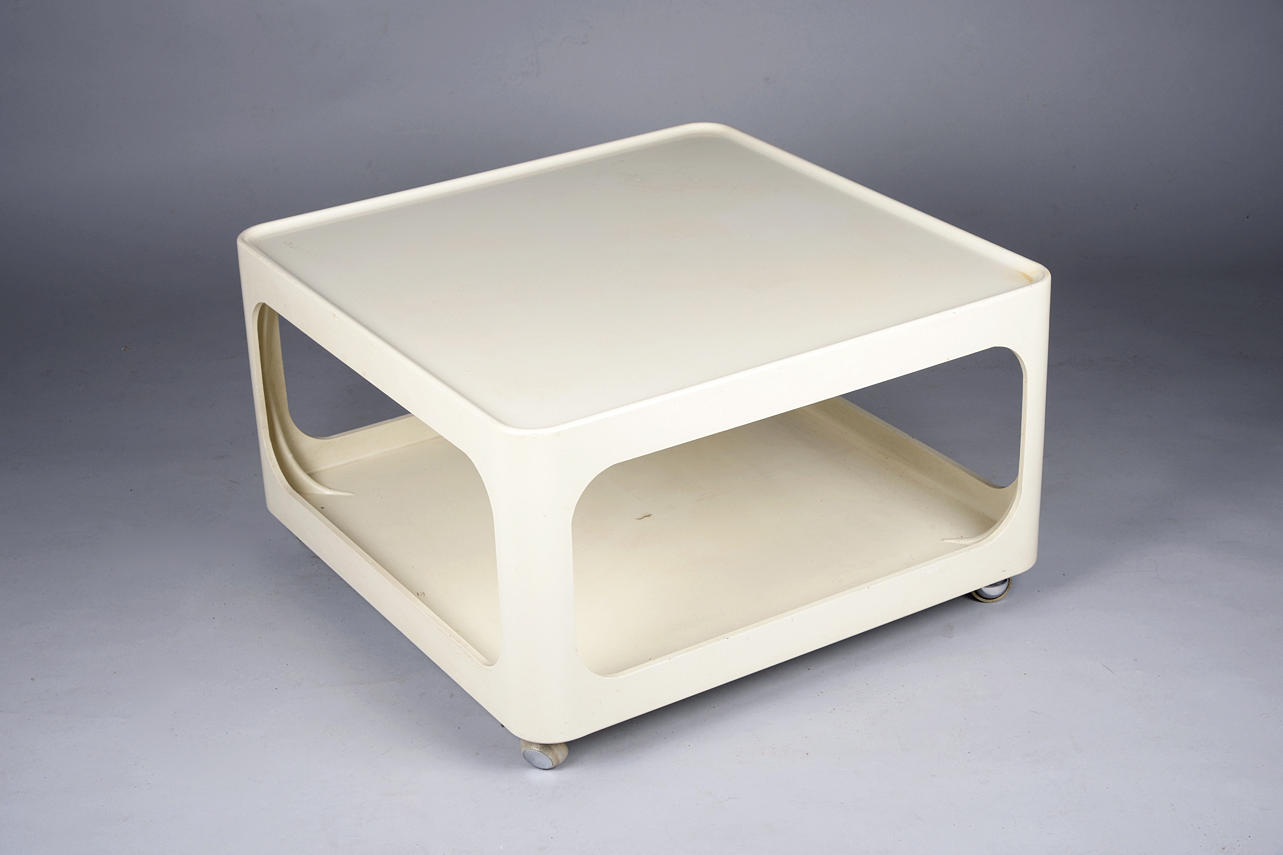 Rollable side table. Space Age / Panton era. 1970s.