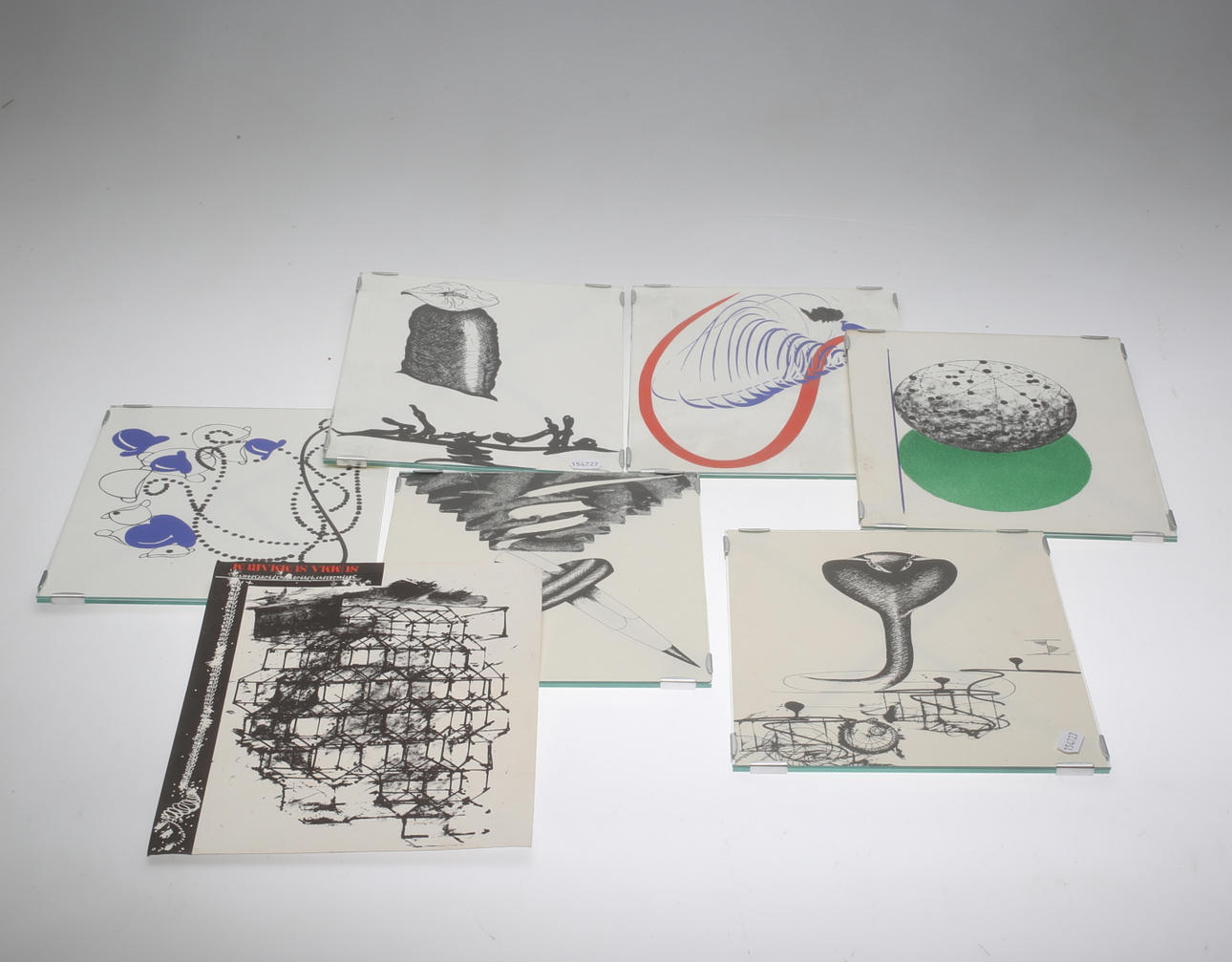 STEN SAMUELSON & CARL FREDRIK REUTERSWÄRD. Graphic sheets, 6 pcs., unsigned.