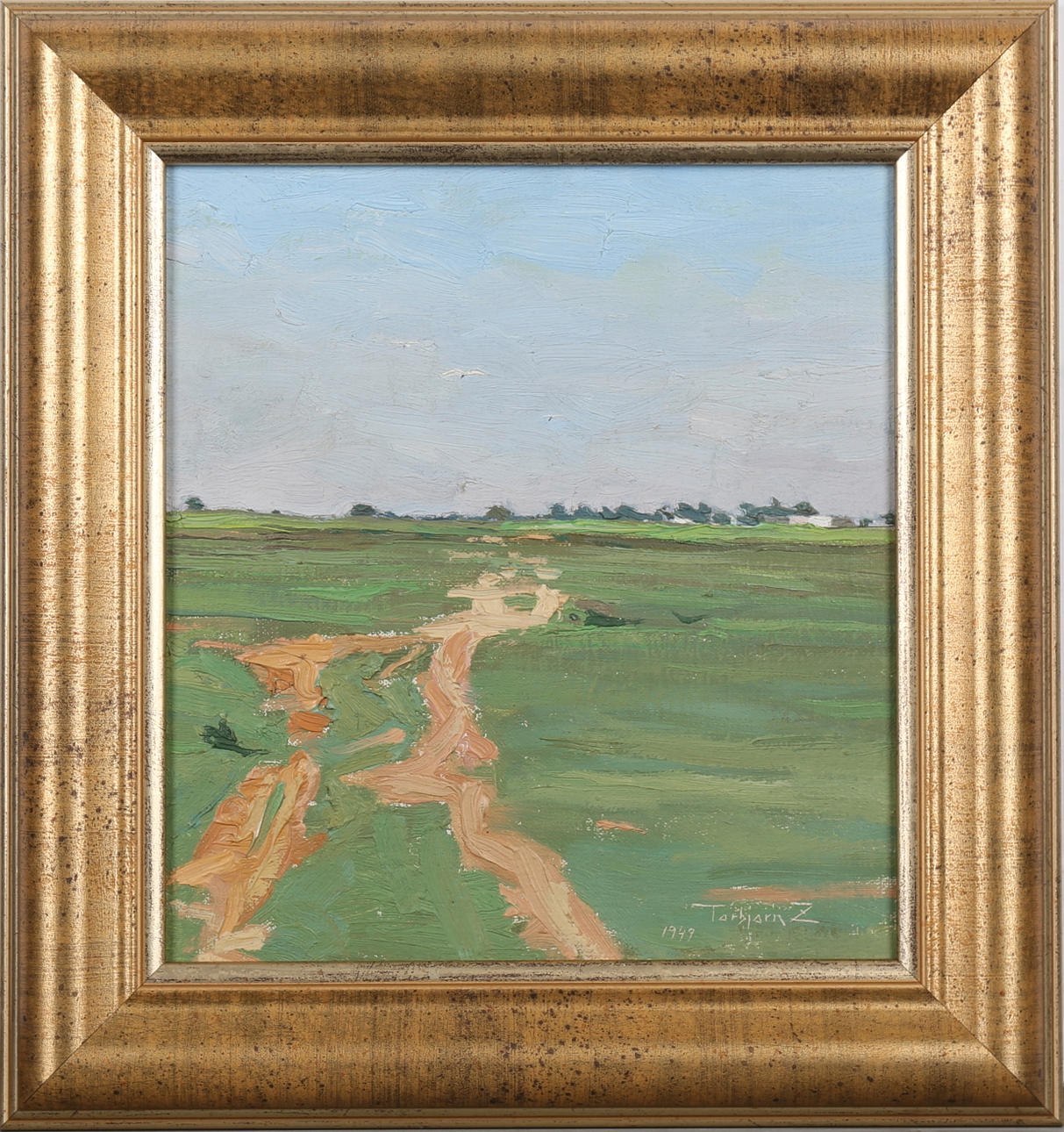 TORBJÖRN ZETTERHOLM. Landskap. Olja på duk, signerad Torbjörn Z och daterad 1949.