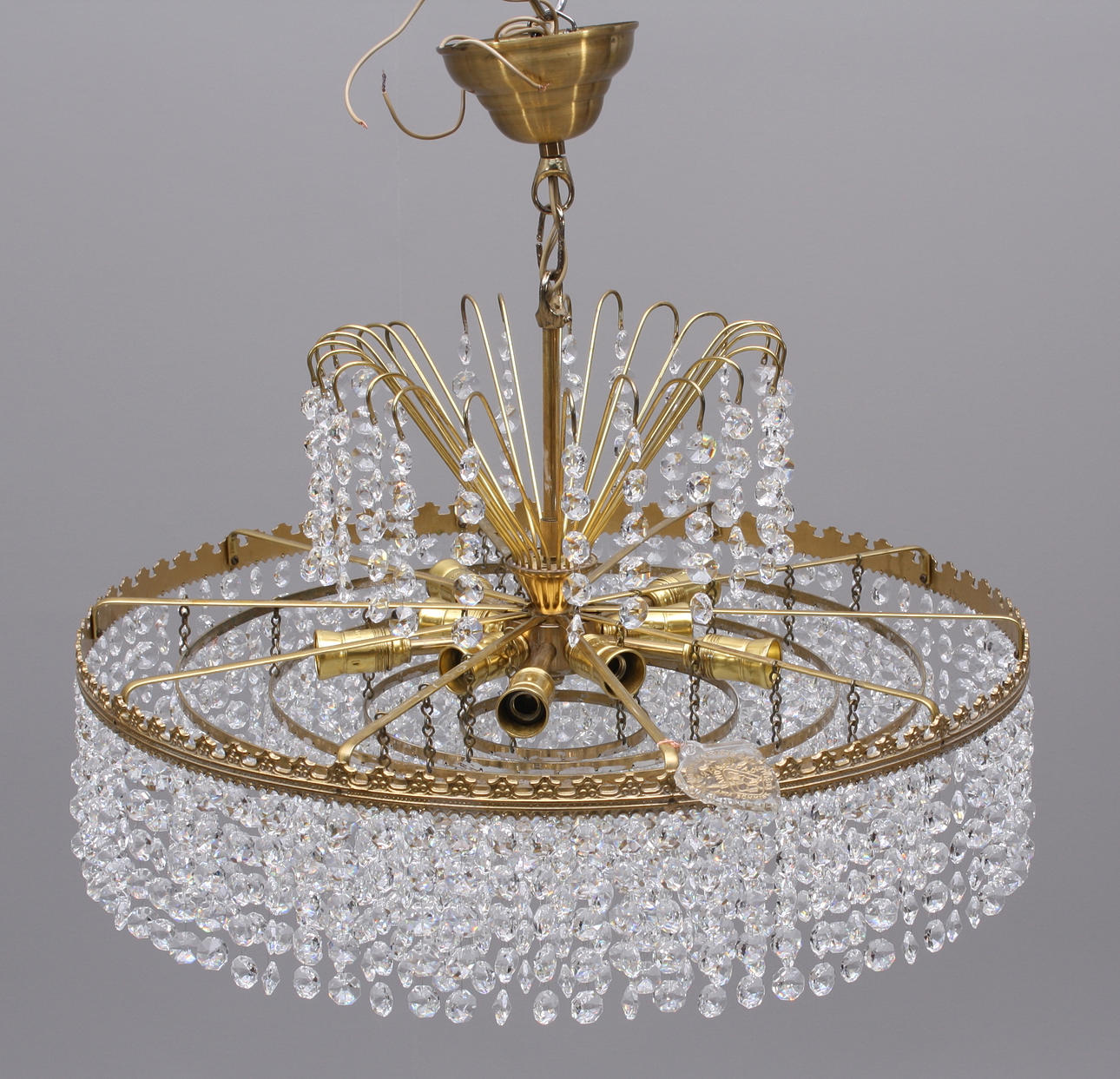 TAKARMATUR, mässing/prismor, diameter 52 cm, höjd 50 cm.