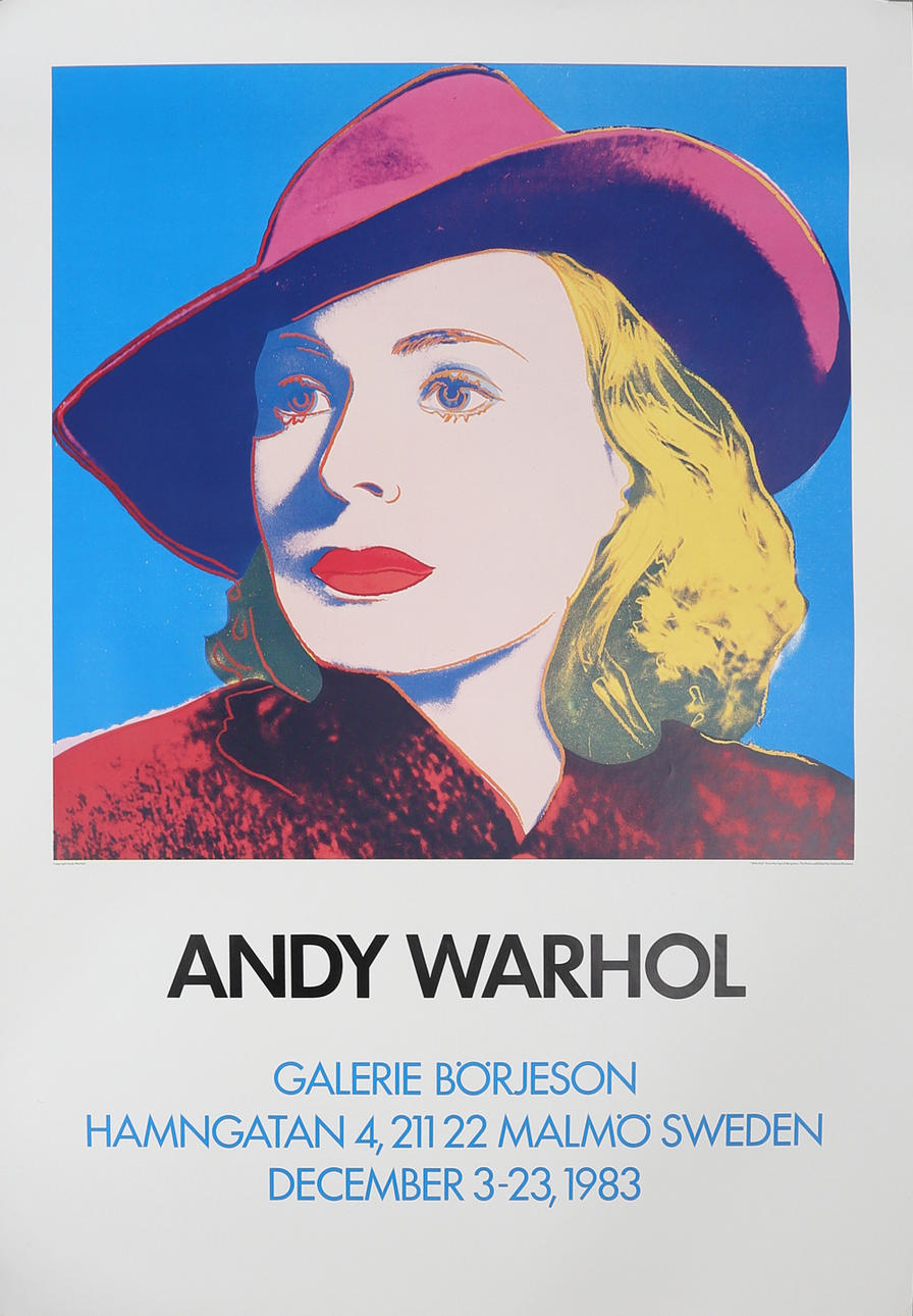 AFFISCH, Galleri Börjeson, Andy Warhol, 1983.