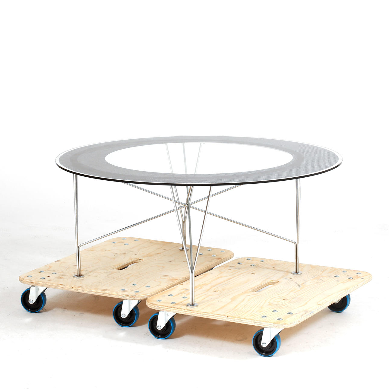 BORD, glas, stål underrede, 19/2000-tal.