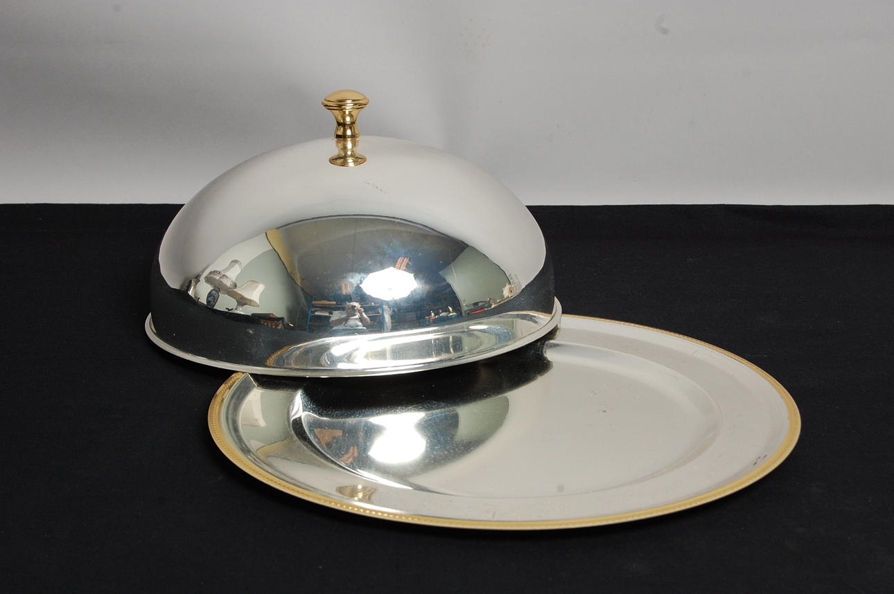 SERVERINGSFAT med HUV, nysilver.