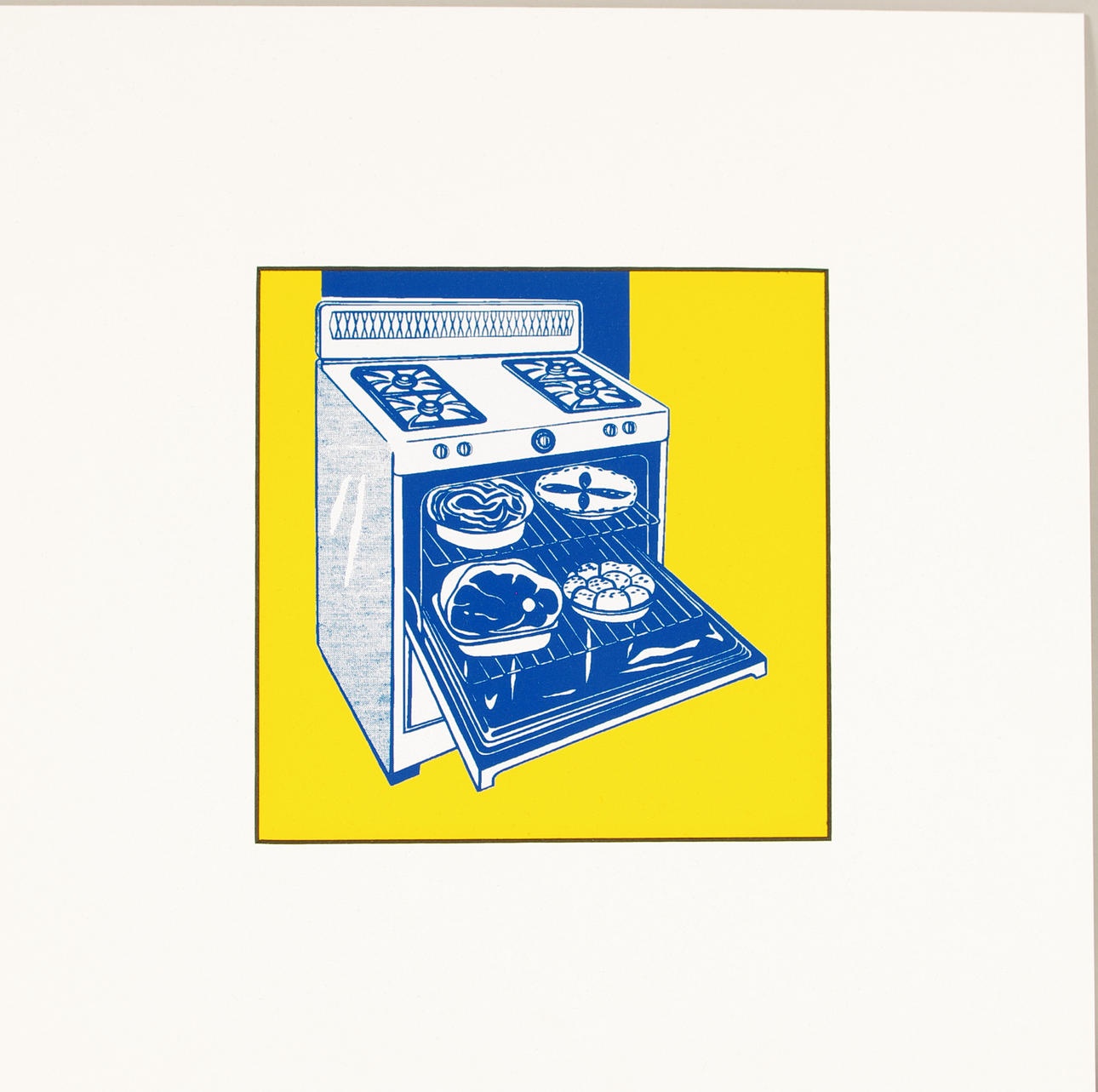 ROY LICHTENSTEIN. "Kitchen range", flerfärgstryck i 1000 exemplar.