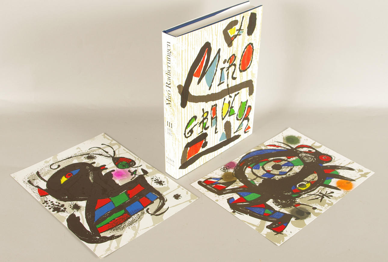 BOK samt 3 litografier, Miro, numrerad upplaga varav detta är 728.