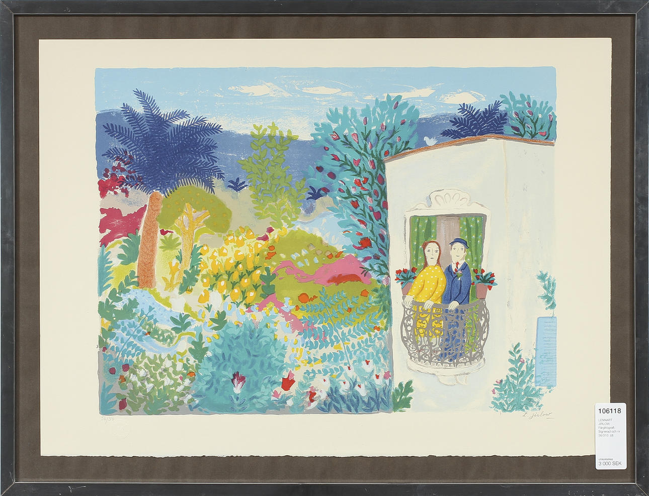 LENNART JIRLOW. Färglitografi. Signerad och nr 56/310.