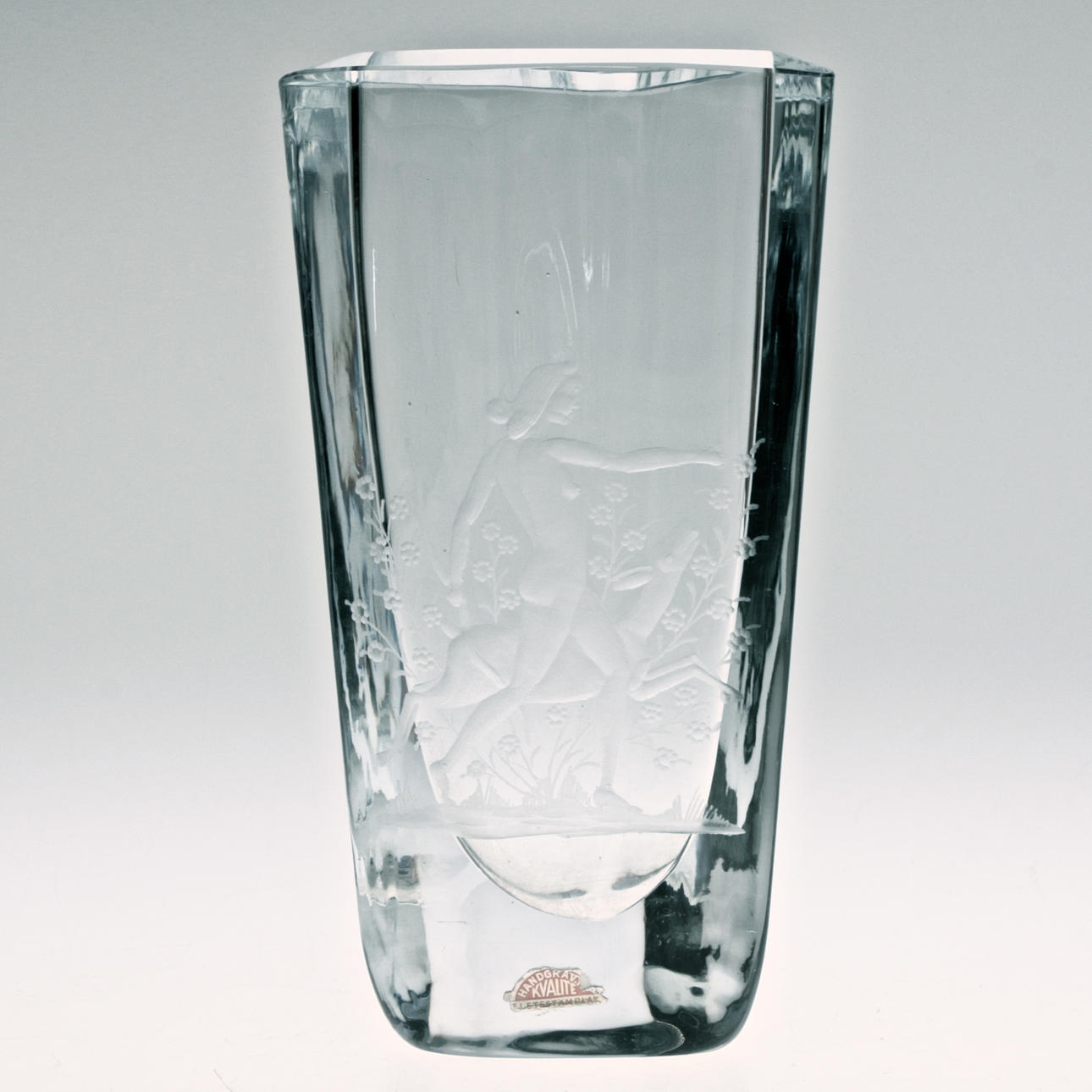 VAS, vidrio, David Leek, firmado.