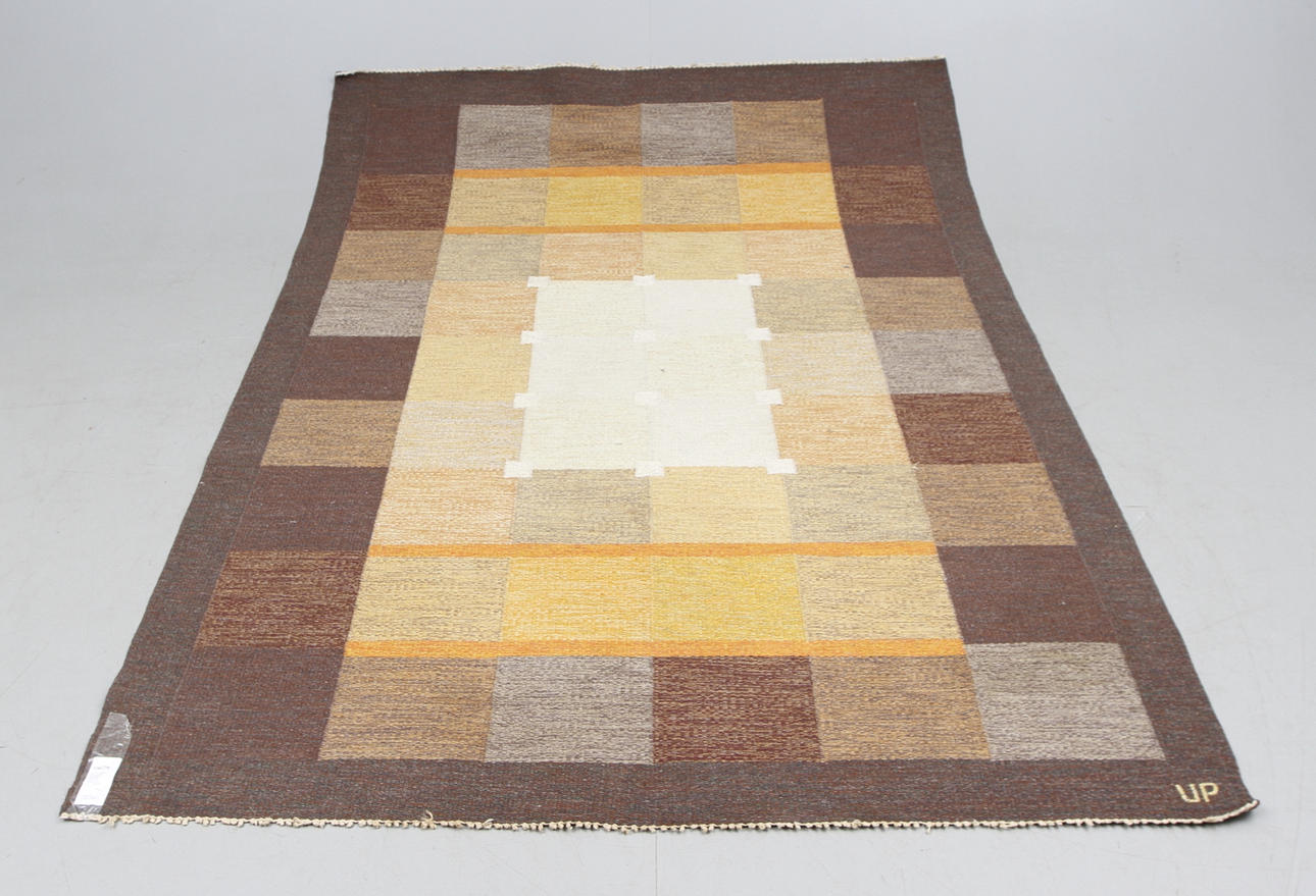 MATTA, röllakan, Ulla Parkdal, 1900-talets andra hälft, signerad UP. 238 x 165 cm.