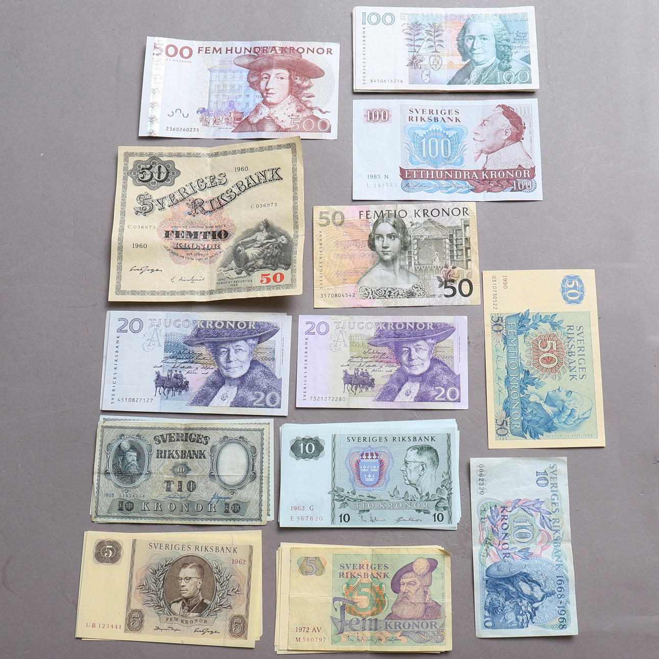 Ein Menge , 47 Stück, Schweden.