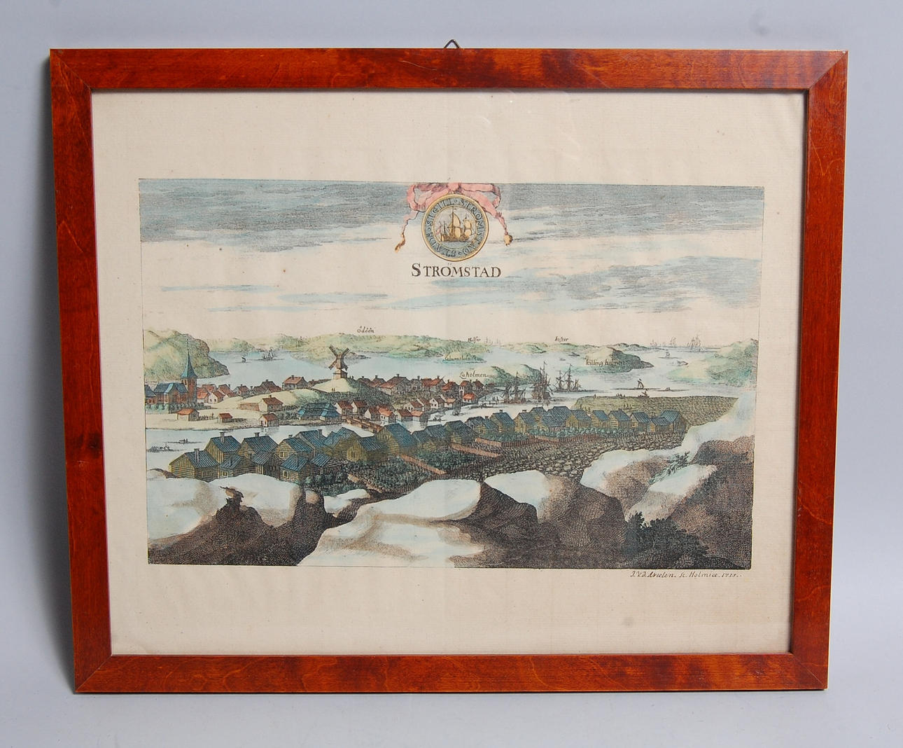 PALO DE COBRE, coloreado, "Strömstad" 1713.