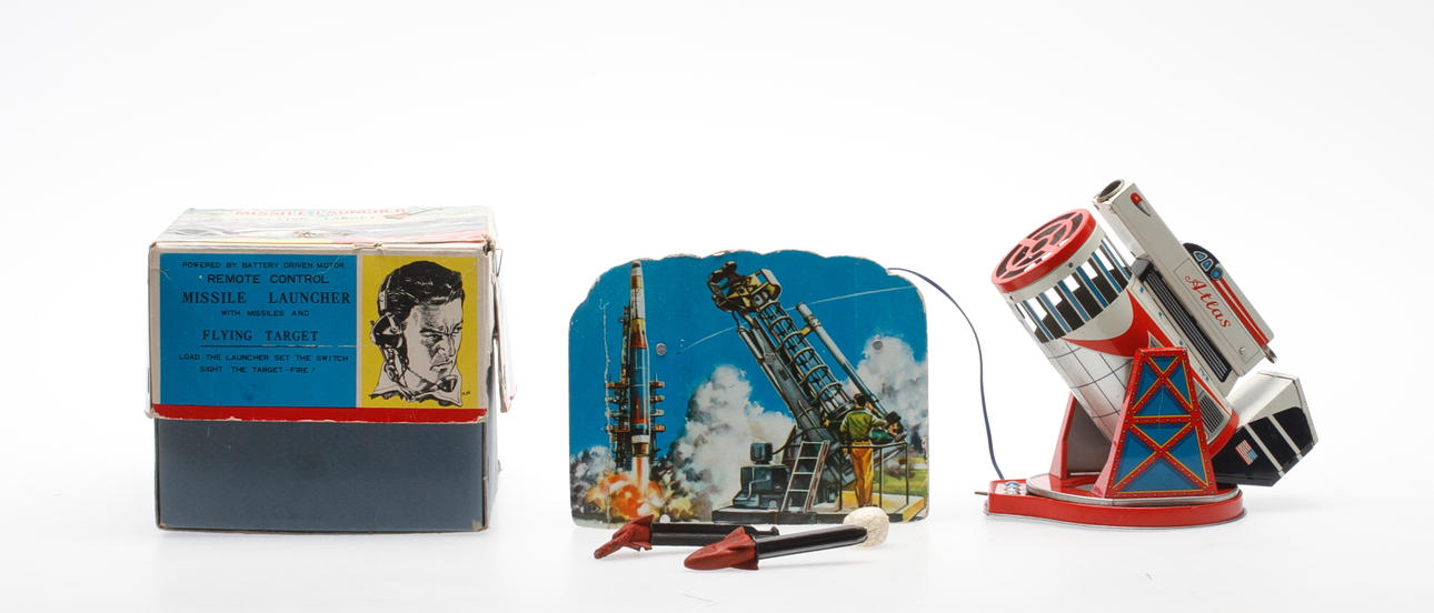 LEKSAK, plåt, Horikawa, Japan, "Missile Launcher", 1960-tal.