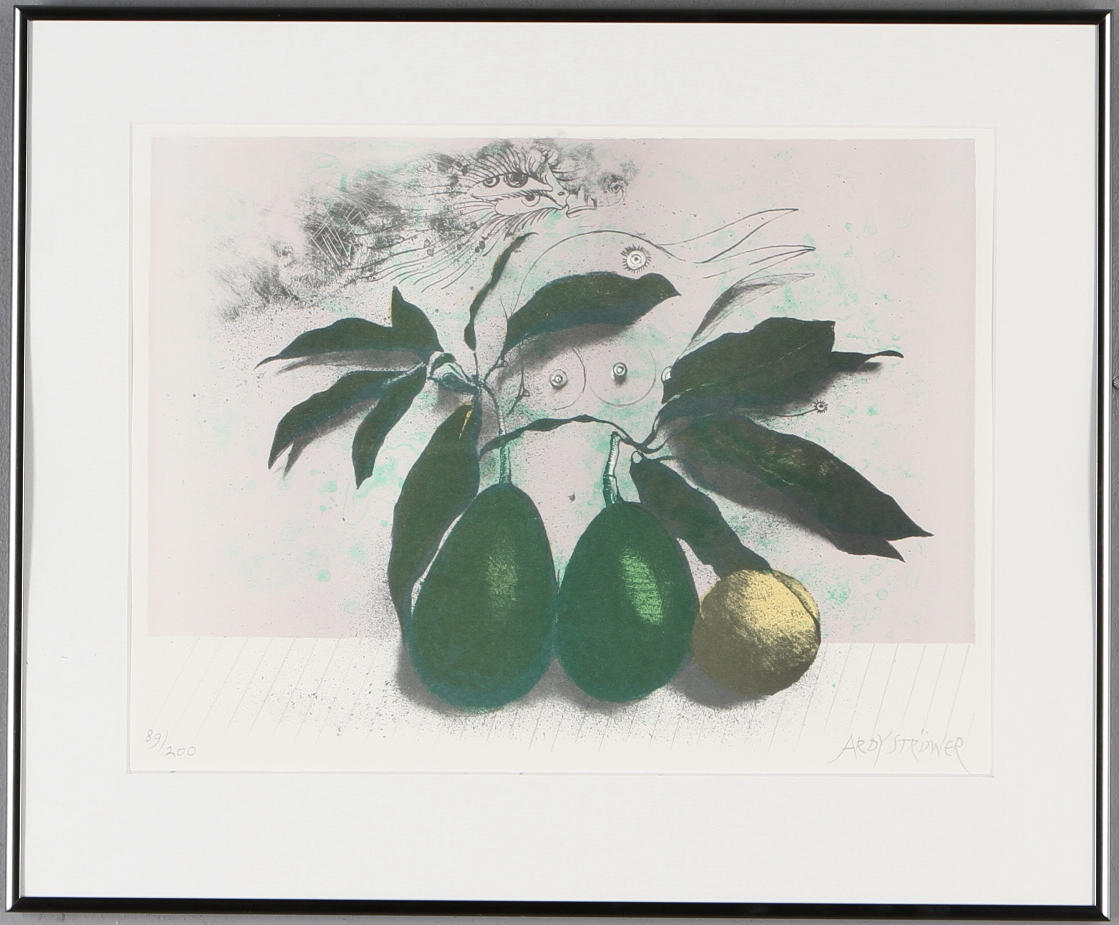 ARDY STRÜWER. Komposition, färglitografi, signerad och numrerad 89/200.