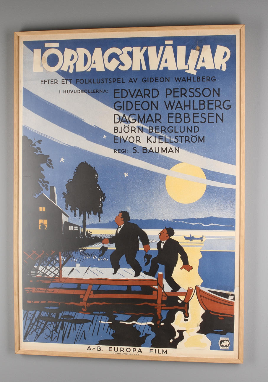 AFFISCHER 4 styck, "Lördagskvällar" och tre teateraffischer.