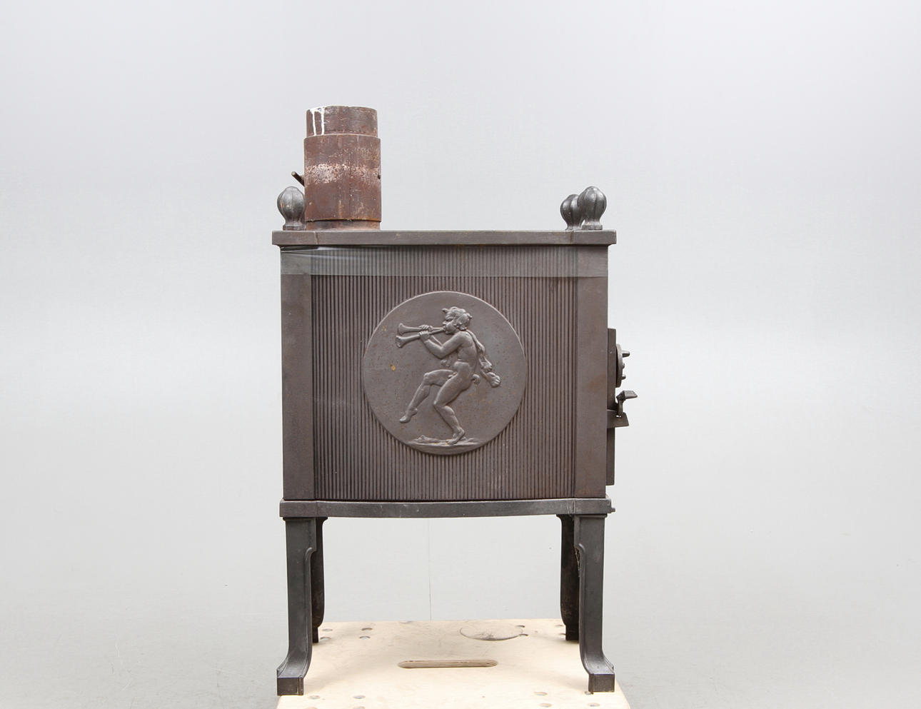 KAMIN, gjutjärn, Mønsterret, Danmark, 1900-talets första hälft.