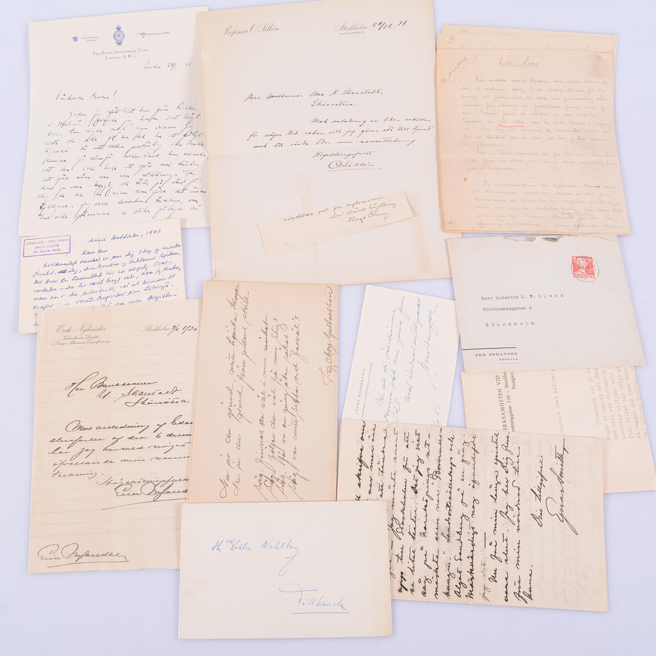 STØRRE Sæt , forskellige kendte svenskere.