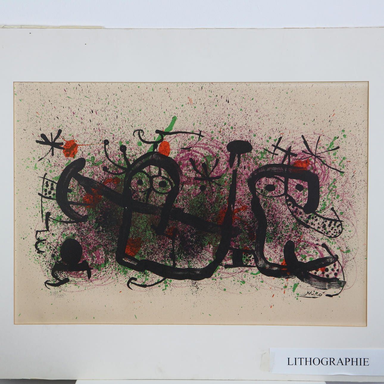 JOAN MIRO. "MA DE PROVERBIS" LITHOGRAPHY.