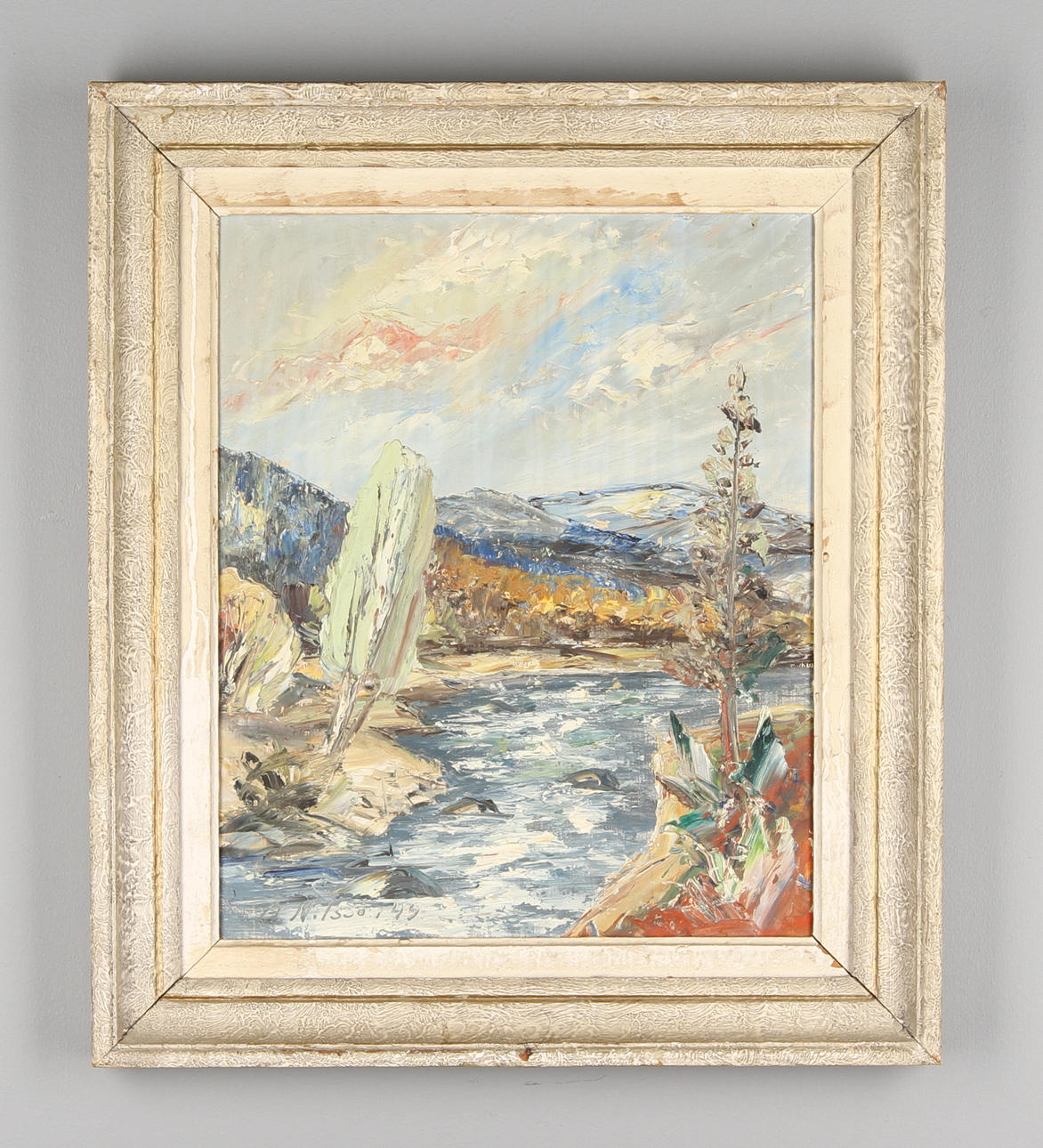 OKÄND KONSTNÄR. Landskapsmotiv, olja på pannå, signerad.