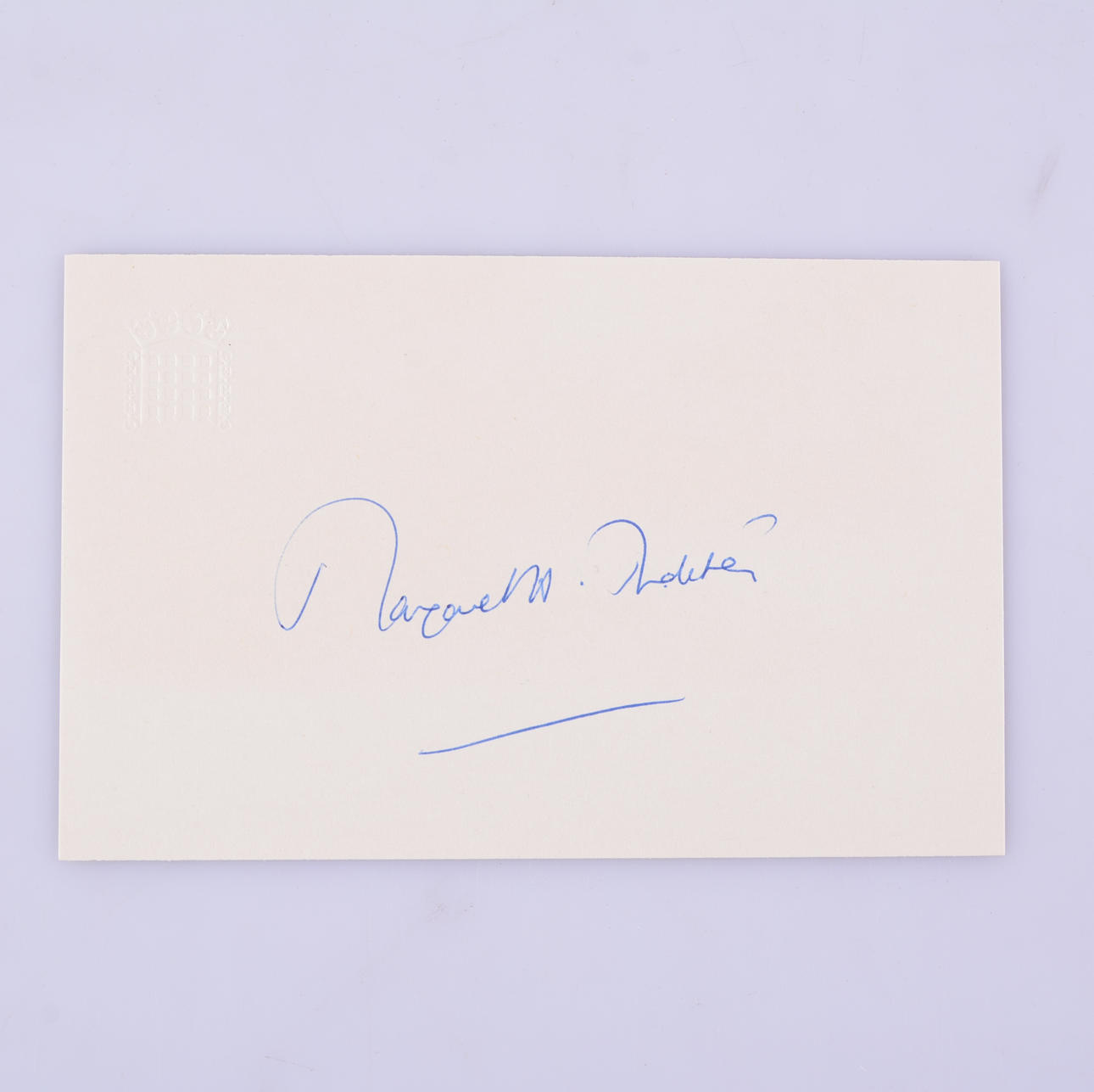 AUTÓGRAFO, Margaret Thatcher.