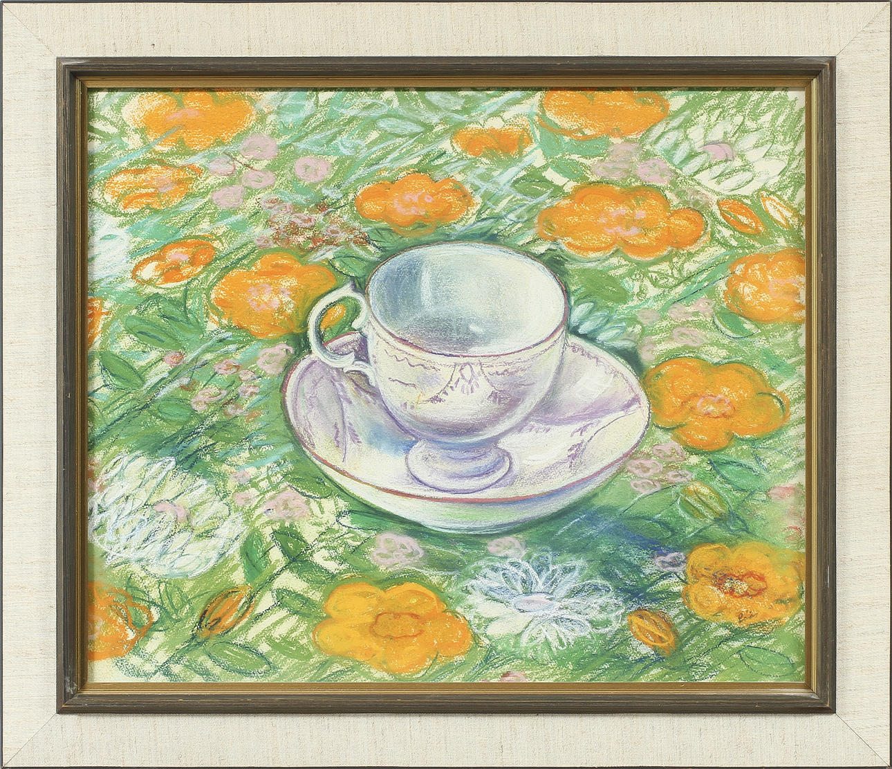 EVY LÅÅS. Pastell, signerad.