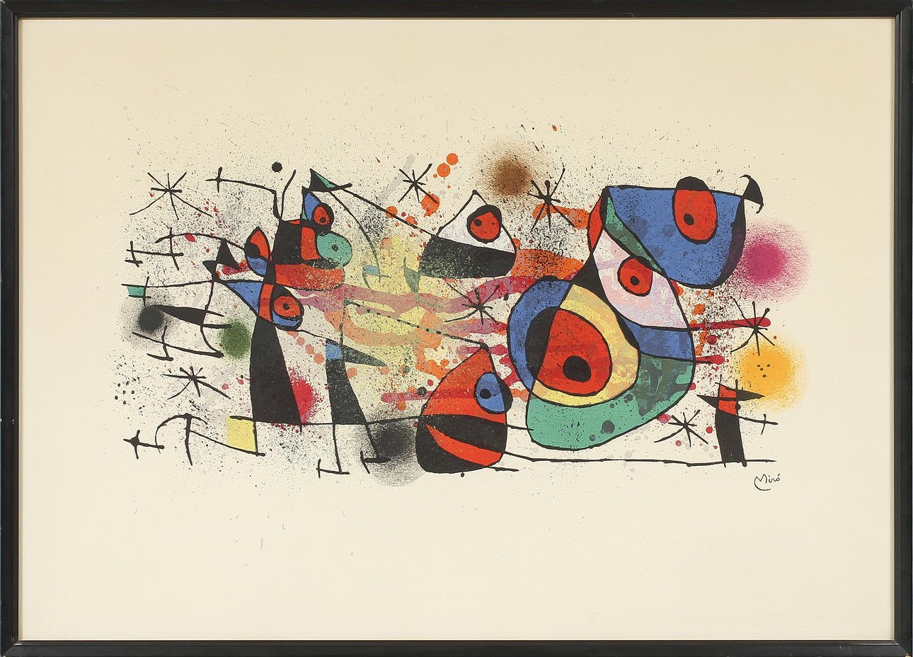 FÄRGLITOGRAFI, efter Miró.
