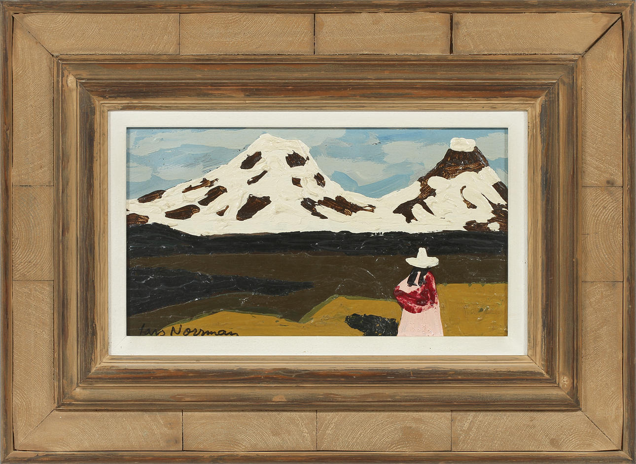 LARS NORRMAN. Olja på pannå, signerad.